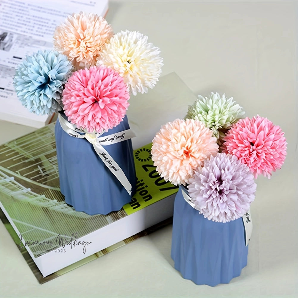 5pcs Artificial Chrysanthemum Ball Flowers Chrysanthemum Flowers Luxurious Weddings