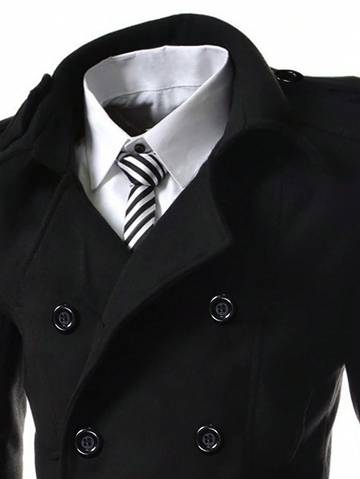 Men's 1pc Double Breasted Overcoat Men Overcoats Luxurious Weddings