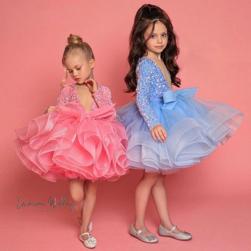 Princess Sequins Tutu Dress for Baby Girls girls sequins dress Luxurious Weddings