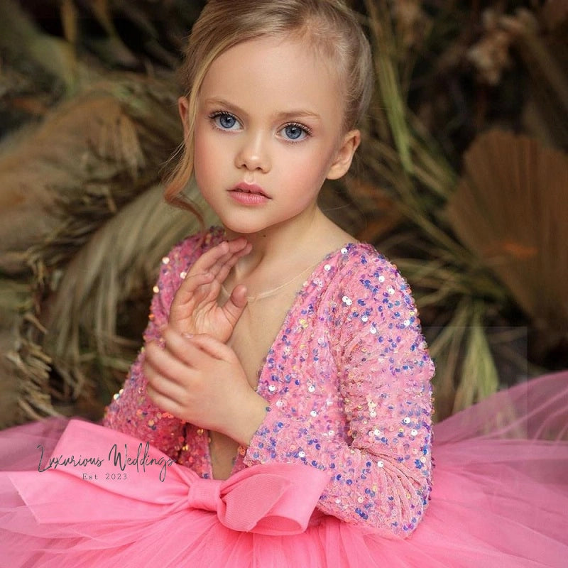 Princess Sequins Tutu Dress for Baby Girls girls sequins dress Luxurious Weddings
