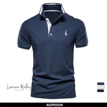 High Quality Men's Giraffe Polo Shirt Poloshirt Luxurious Weddings