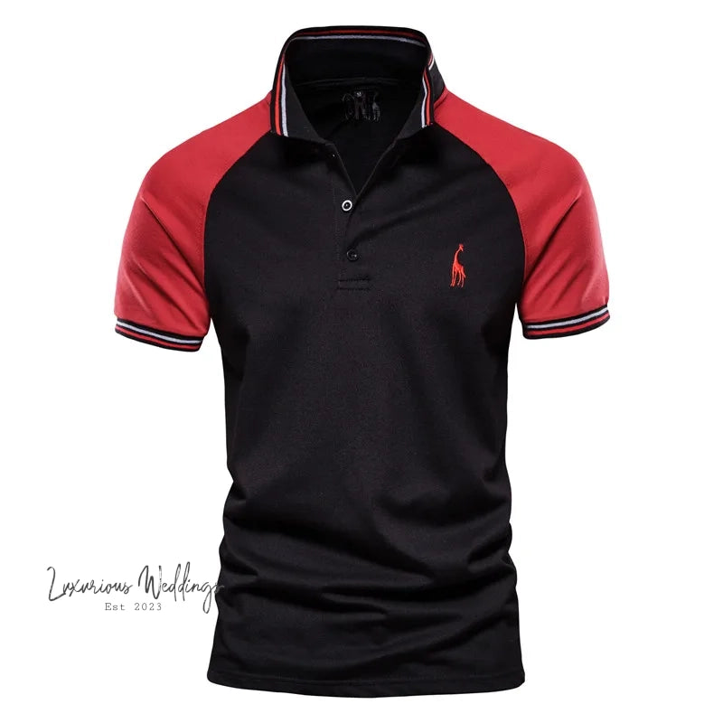 High Quality Men's Giraffe Polo Shirt Poloshirt Luxurious Weddings