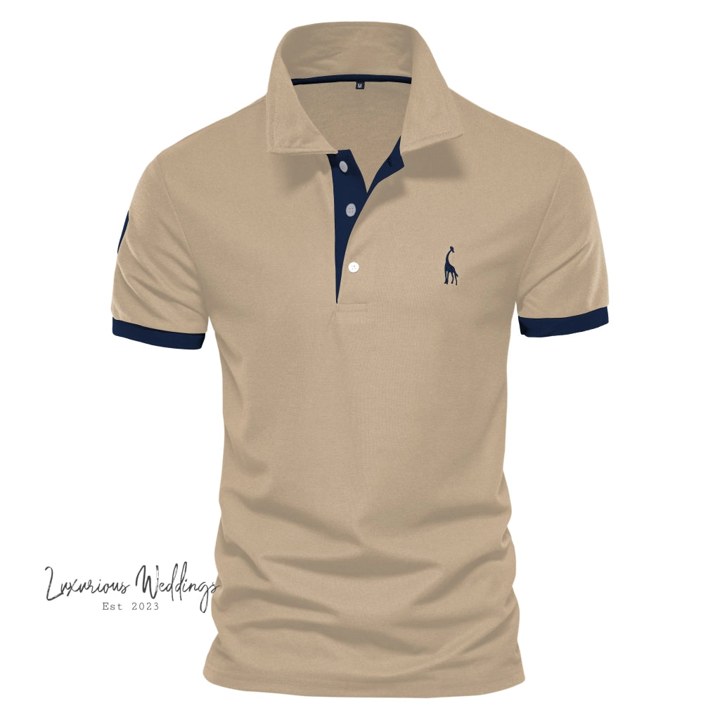 High Quality Men's Giraffe Polo Shirt Poloshirt Luxurious Weddings