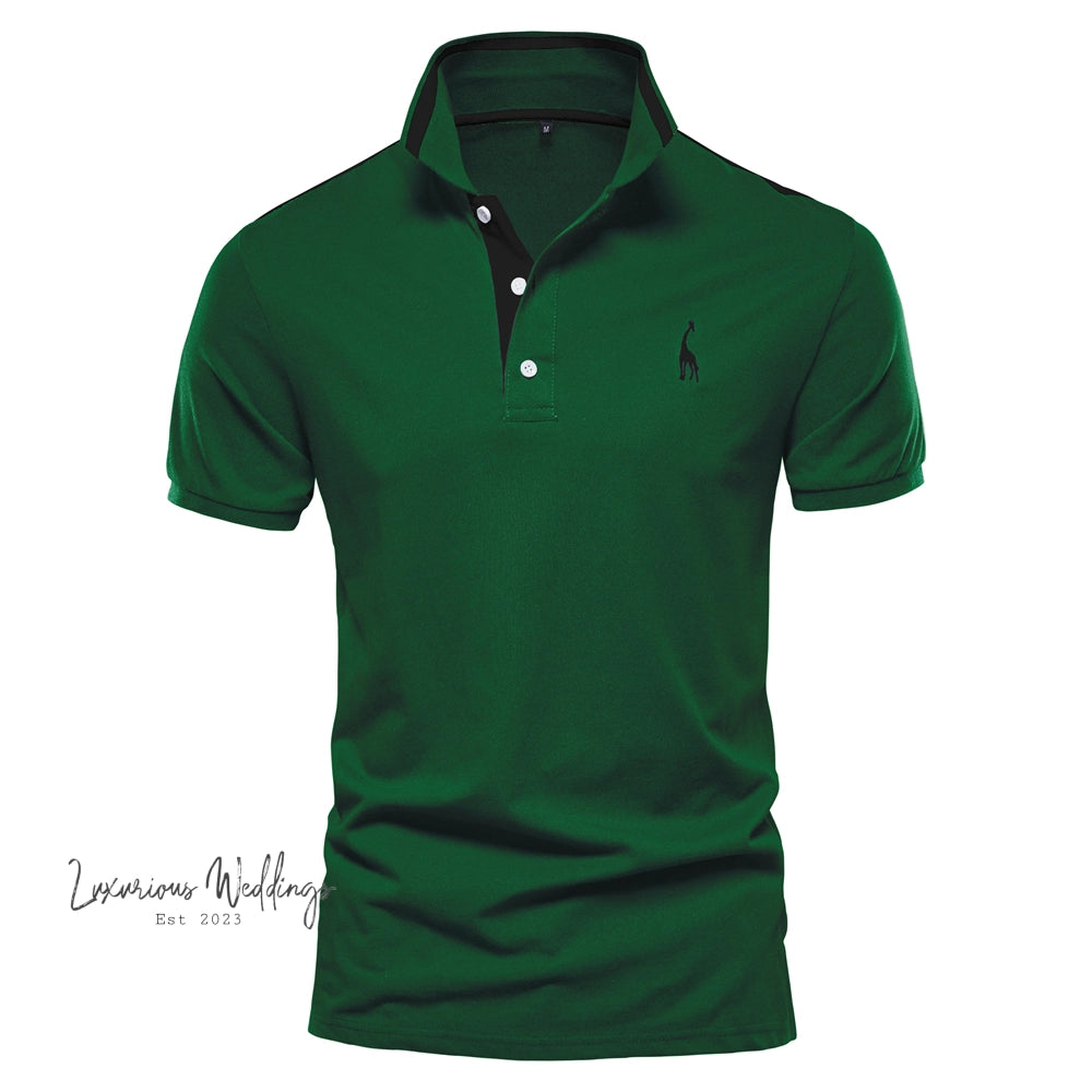 High Quality Men's Giraffe Polo Shirt Poloshirt Luxurious Weddings