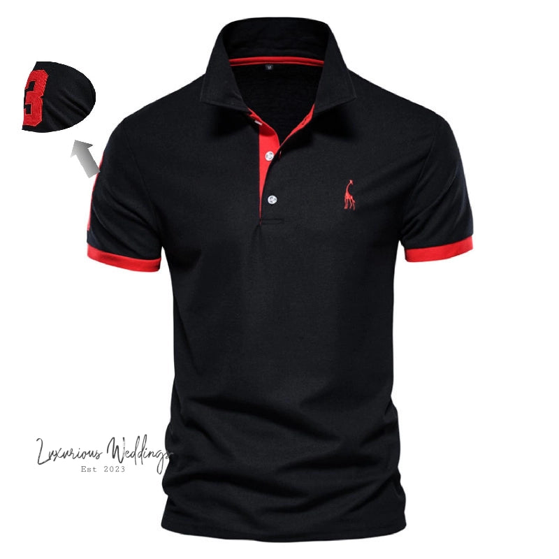 High Quality Men's Giraffe Polo Shirt Poloshirt Luxurious Weddings
