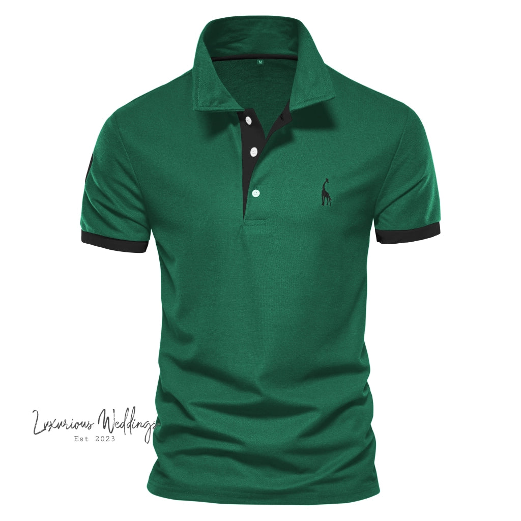 High Quality Men's Giraffe Polo Shirt Poloshirt Luxurious Weddings