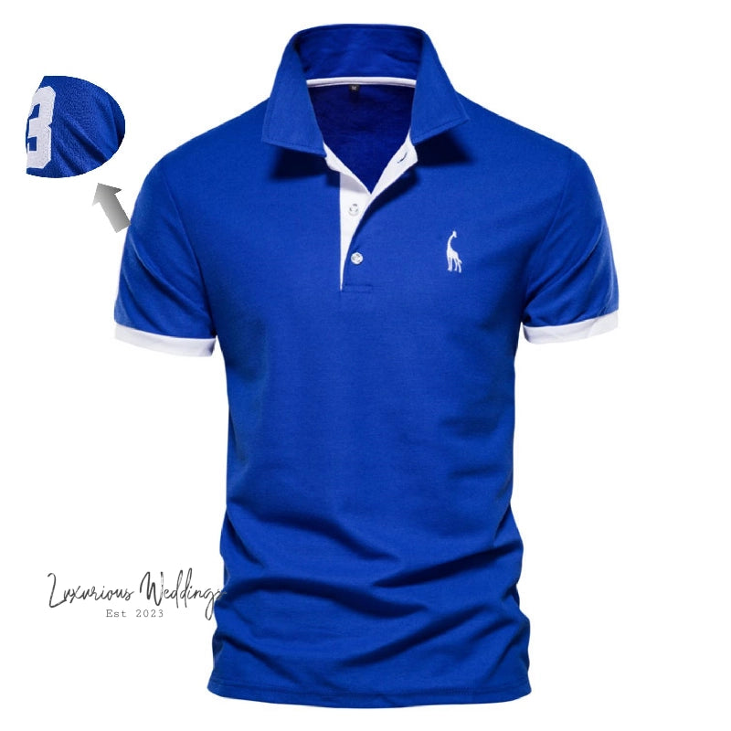 High Quality Men's Giraffe Polo Shirt Poloshirt Luxurious Weddings