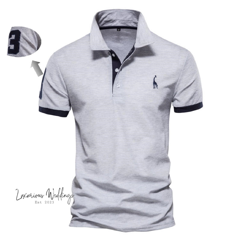 High Quality Men's Giraffe Polo Shirt Poloshirt Luxurious Weddings