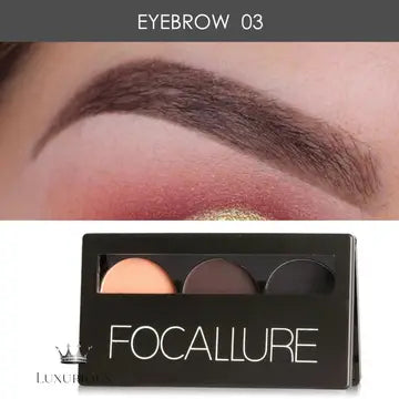 FOCALLURE 3-Color Brow Powder Palette Eyebrow Makeup Luxurious Weddings