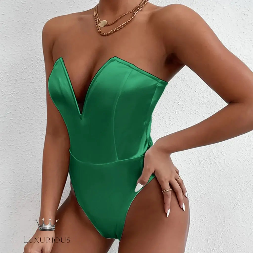 Bodysuit Shapewear Deep V-Neck Body Shaper Thong Shapers Waist Trainer Women Push Up Slimming Corset Top ClubWear For Women corsets Luxurious Weddings