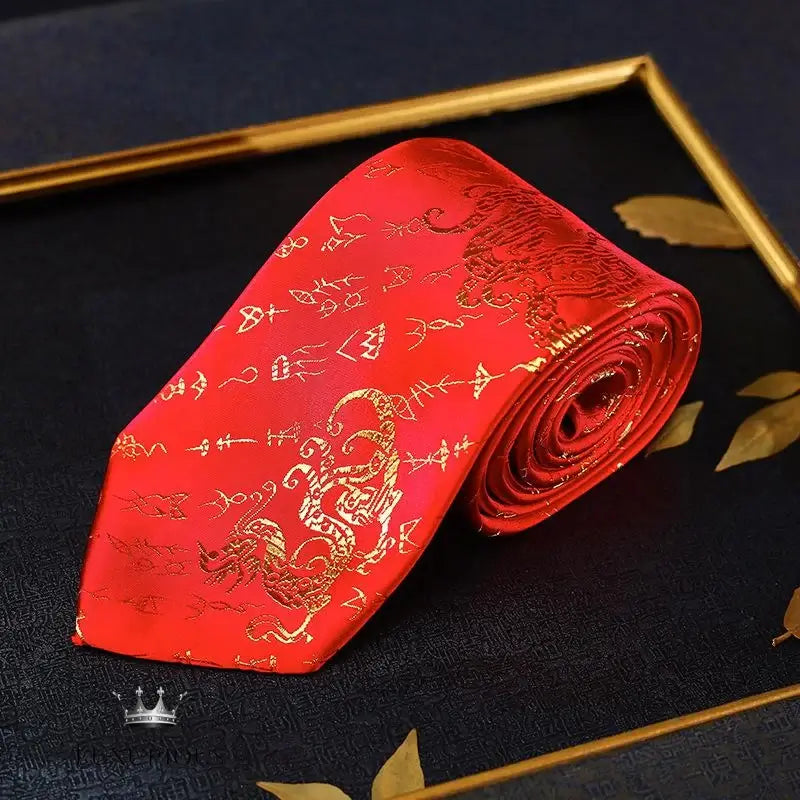 Luxury Dragon Necktie - Classic Office Business Gift Neckties Luxurious Weddings