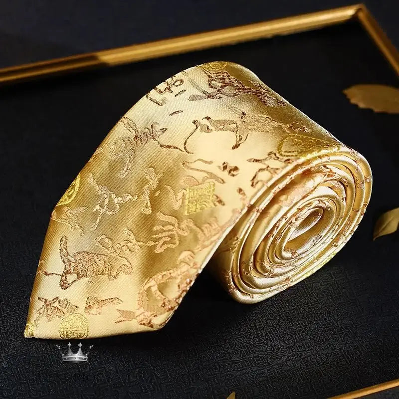 Luxury Dragon Necktie - Classic Office Business Gift Neckties Luxurious Weddings