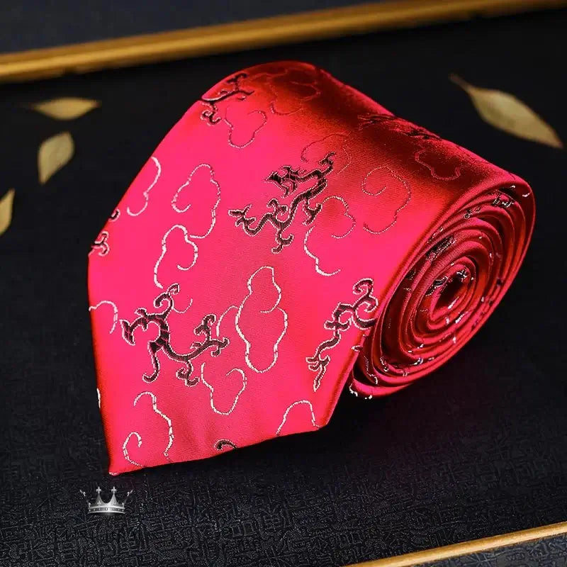 Luxury Dragon Necktie - Classic Office Business Gift Neckties Luxurious Weddings