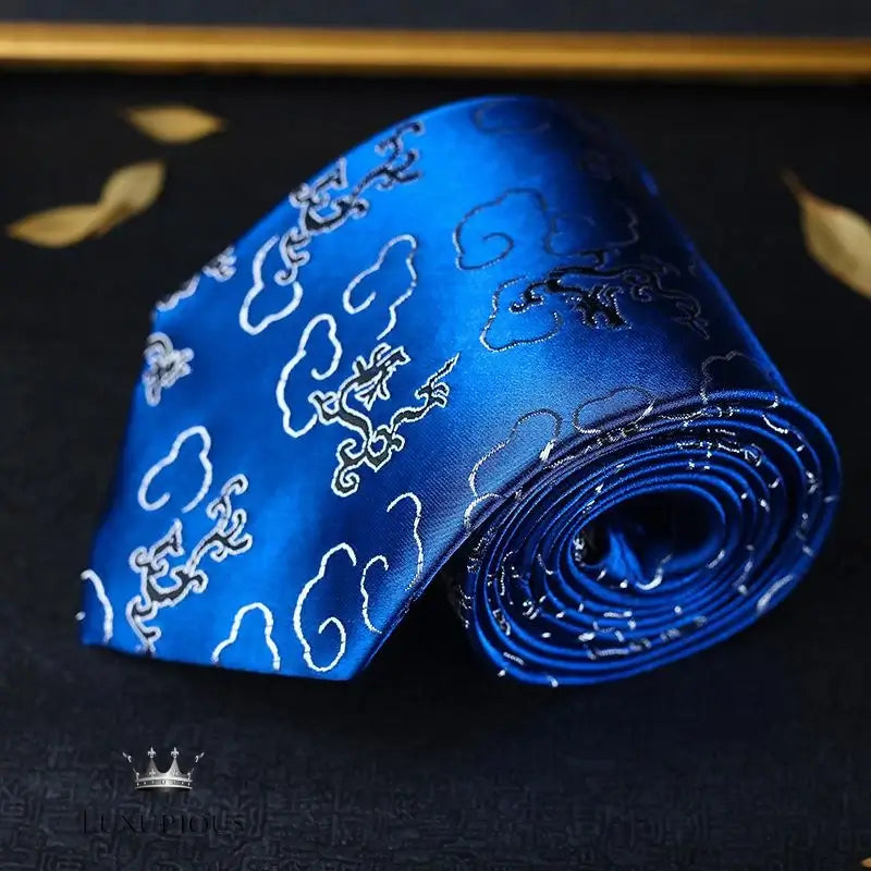 Luxury Dragon Necktie - Classic Office Business Gift Neckties Luxurious Weddings