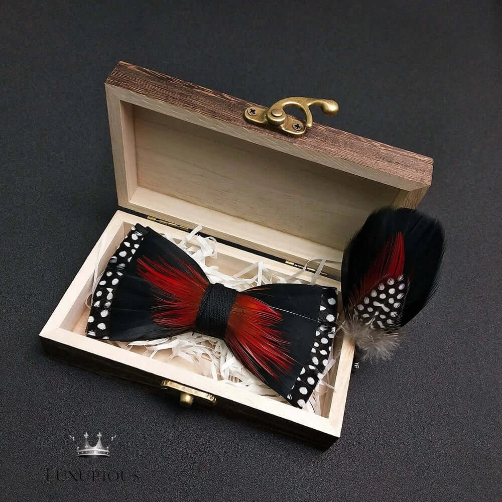 Elegant Handmade Blue Feather Bow Ties for Men Bow Ties Luxurious Weddings
