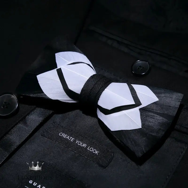 Handmade Feather Bow Tie Gift Set Bow Tie Luxurious Weddings