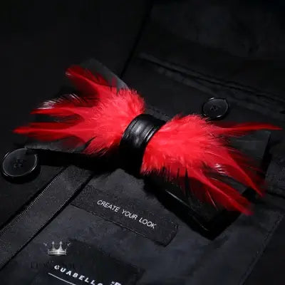Handmade Feather Bow Tie Gift Set Bow Tie Luxurious Weddings