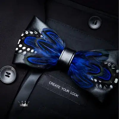 Handmade Feather Bow Tie Gift Set Bow Tie Luxurious Weddings