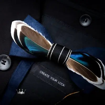 Handmade Feather Bow Tie Gift Set Bow Tie Luxurious Weddings