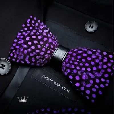 Handmade Feather Bow Tie Gift Set Bow Tie Luxurious Weddings
