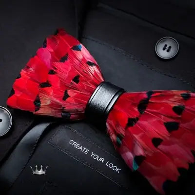 Handmade Feather Bow Tie Gift Set Bow Tie Luxurious Weddings