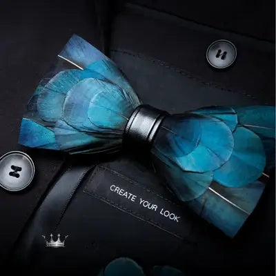 Handmade Feather Bow Tie Gift Set Bow Tie Luxurious Weddings