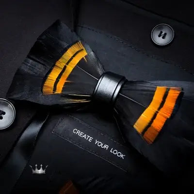 Handmade Feather Bow Tie Gift Set Bow Tie Luxurious Weddings