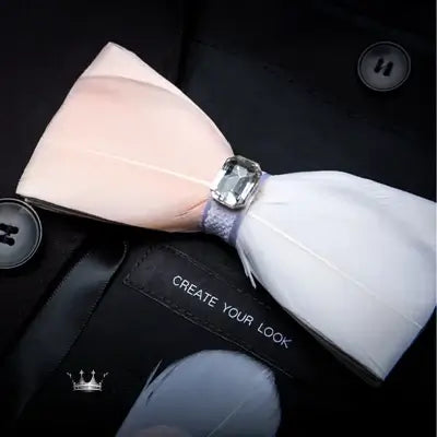 Handmade Feather Bow Tie Gift Set Bow Tie Luxurious Weddings