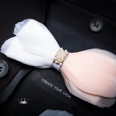 Handmade Feather Bow Tie Gift Set Bow Tie Luxurious Weddings