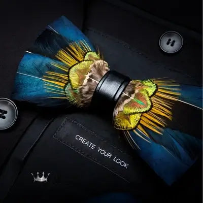 Handmade Feather Bow Tie Gift Set Bow Tie Luxurious Weddings