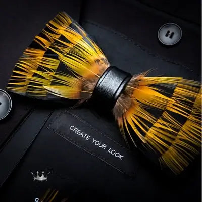 Handmade Feather Bow Tie Gift Set Bow Tie Luxurious Weddings