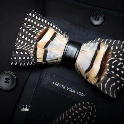 Handmade Feather Bow Tie Gift Set Bow Tie Luxurious Weddings