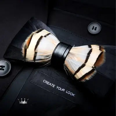 Handmade Feather Bow Tie Gift Set Bow Tie Luxurious Weddings
