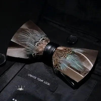 Handmade Feather Bow Tie Gift Set Bow Tie Luxurious Weddings