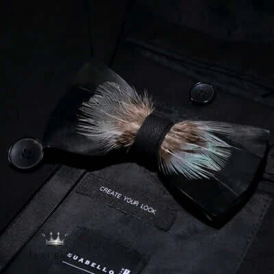 Handmade Feather Bow Tie Gift Set Bow Tie Luxurious Weddings