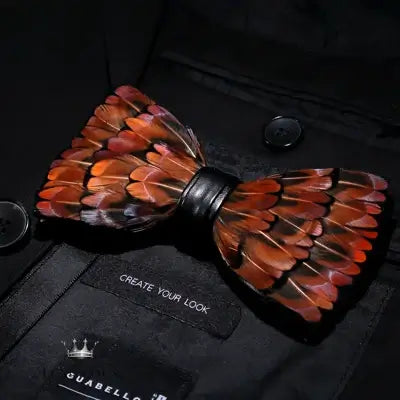 Handmade Feather Bow Tie Gift Set Bow Tie Luxurious Weddings