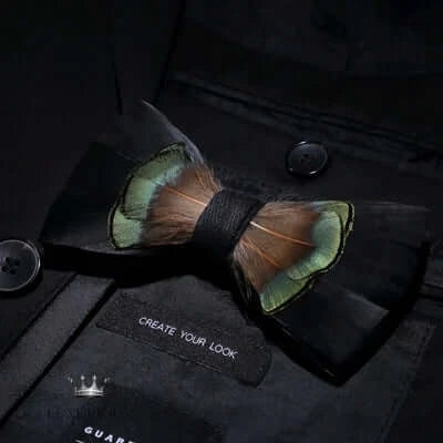 Handmade Feather Bow Tie Gift Set Bow Tie Luxurious Weddings