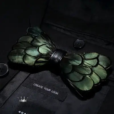 Handmade Feather Bow Tie Gift Set Bow Tie Luxurious Weddings