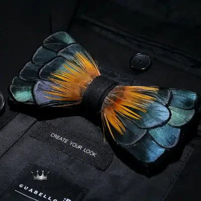 Handmade Feather Bow Tie Gift Set Bow Tie Luxurious Weddings