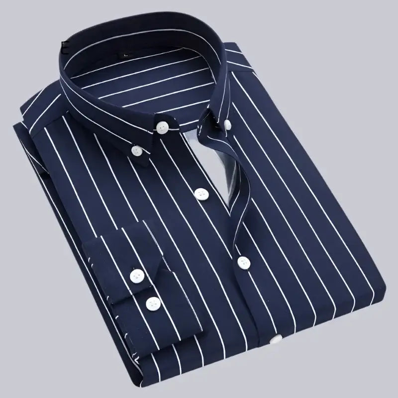Men's Striped Long Sleeve Shirt - Slim Fit men's dress shirt Luxurious Weddings