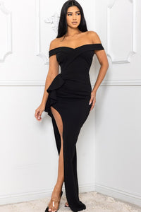 Off the shoulder ruffle dress Bridesmaid Dresses Luxurious Weddings