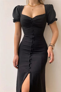 Sweetheart Neck Short Sleeve Dress Summer dress Luxurious Weddings