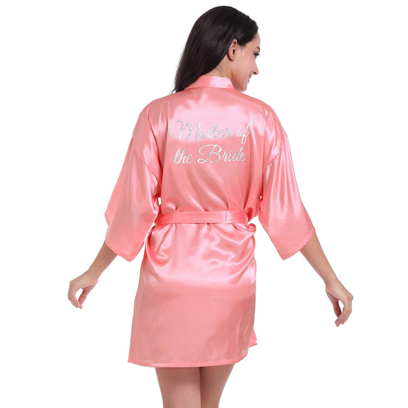 Hot Silver Glitter Mother Of The Bride Nightgown Bridal Robes Luxurious Weddings