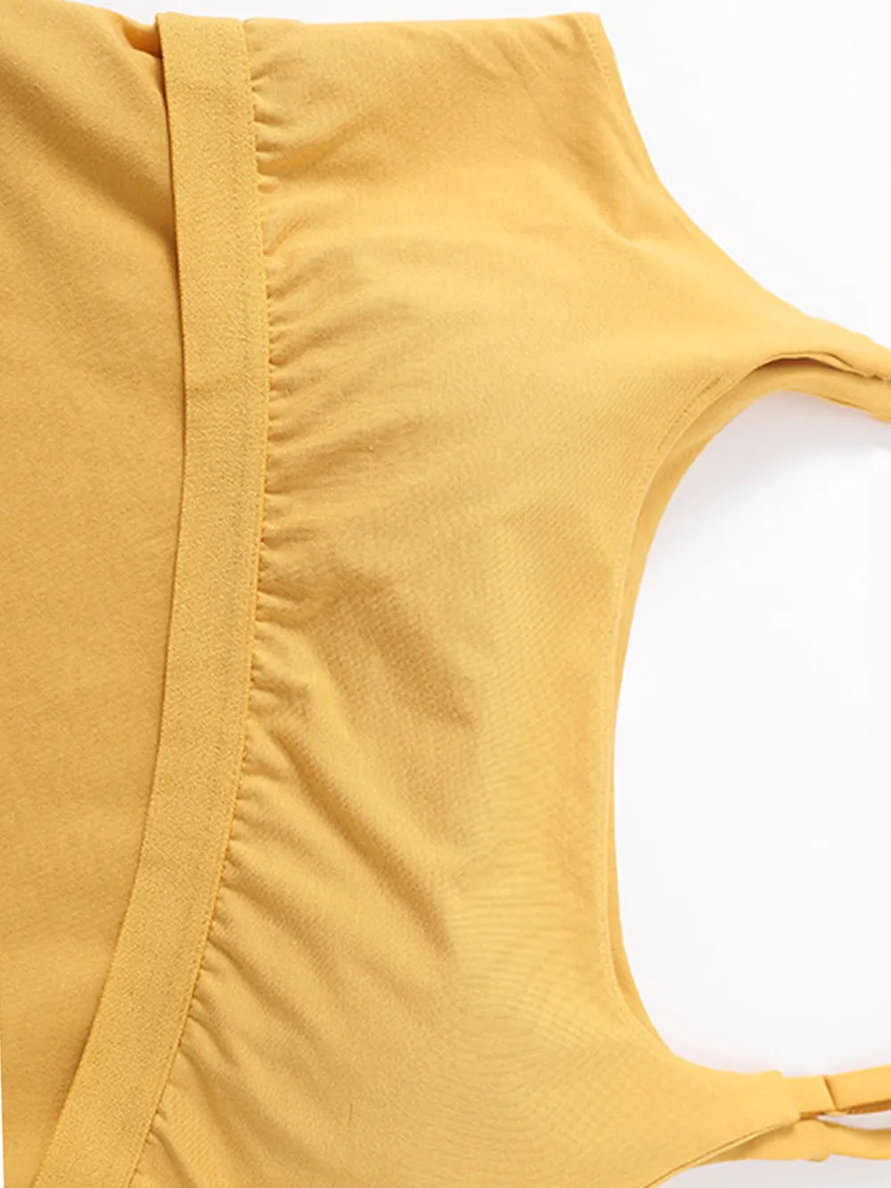 Scoop Neck Cropped Cami with Chest Pads Singlet Luxurious Weddings