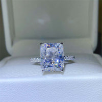 5 Carat Moissanite Zircon 925 Sterling Silver Ring Rings Luxurious Weddings