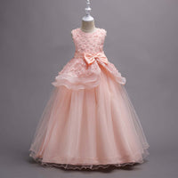 Girls flower long princess dress kids dress Luxurious Weddings