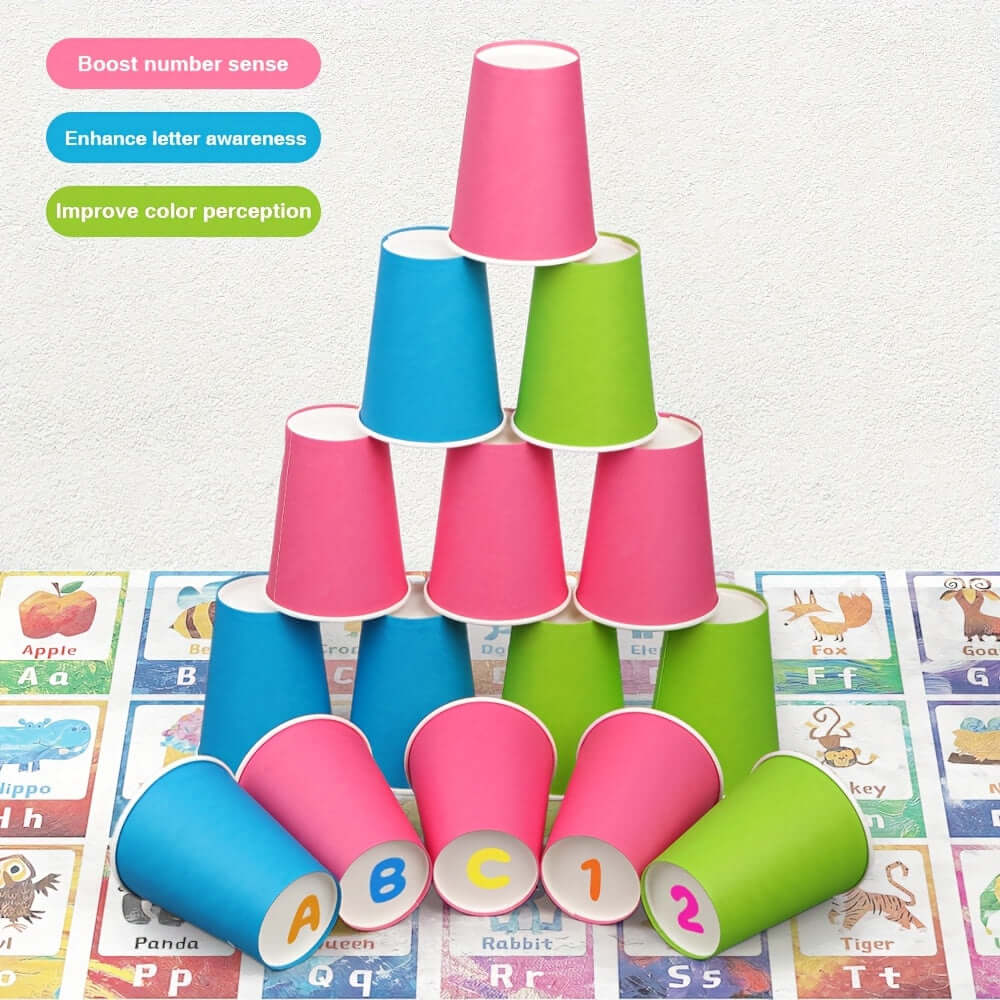50pcs Colorful Paper Cups & Plates Set for Parties Tableware Luxurious Weddings