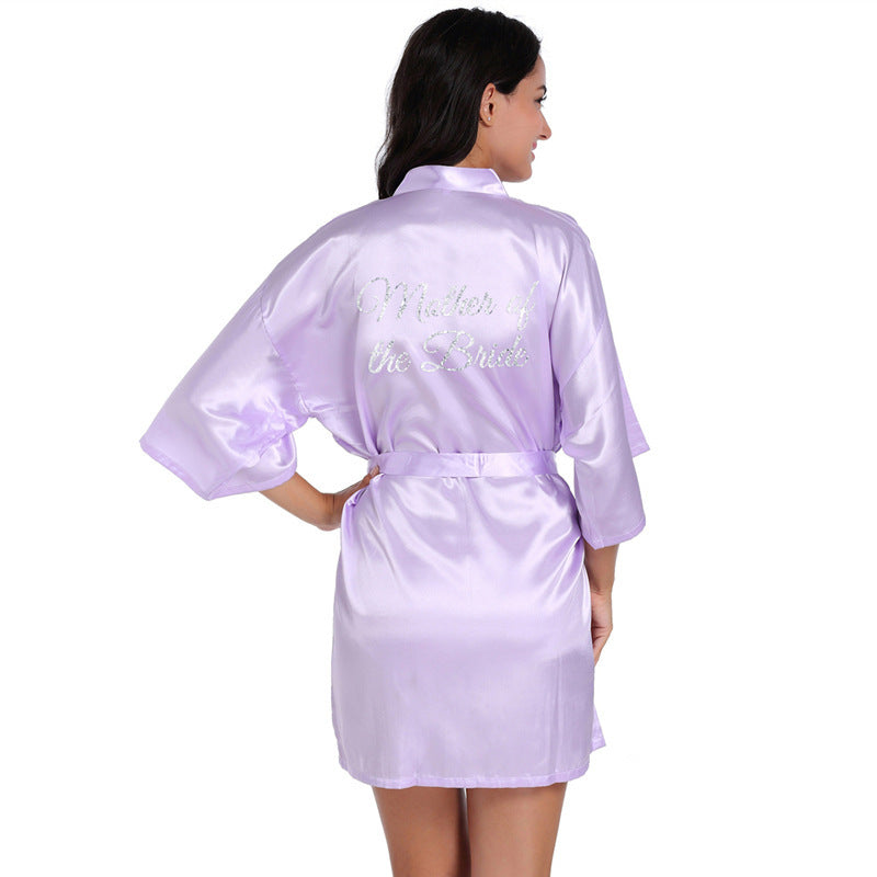 Hot Silver Glitter Mother Of The Bride Nightgown Bridal Robes Luxurious Weddings
