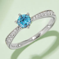 Moissanite 925 Sterling Silver Ring Jewelry Luxurious Weddings