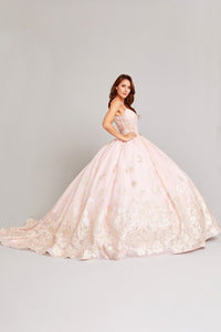SLEEVELESS SWEETHEART QUIJNCEANERA BALL Quinceanera Ball Gown Luxurious Weddings